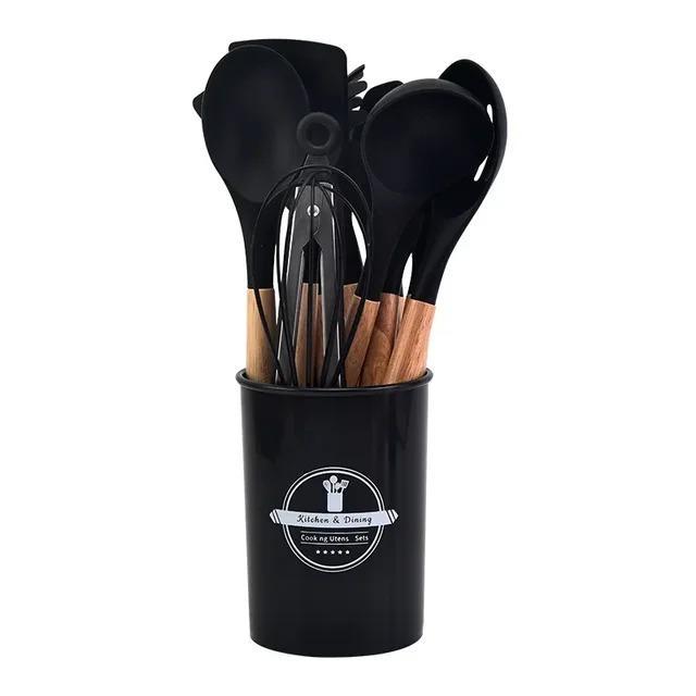 Colorful Silicone Cooking Utensils Set - 12 Durable Non-Stick Kitchen Tools for Effortless Food Rele