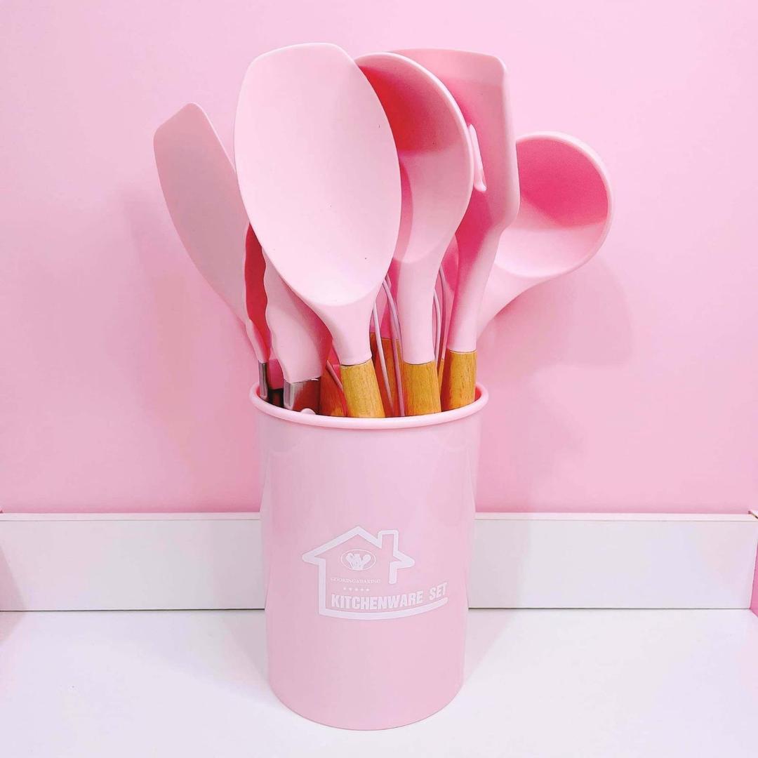 Colorful Silicone Cooking Utensils Set - 12 Durable Non-Stick Kitchen Tools for Effortless Food Rele
