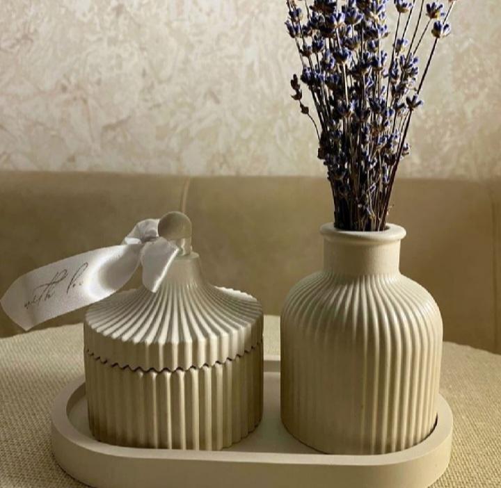 Mini Vase Set - 3 Pcs Stylish Stone Vases for Home Décor