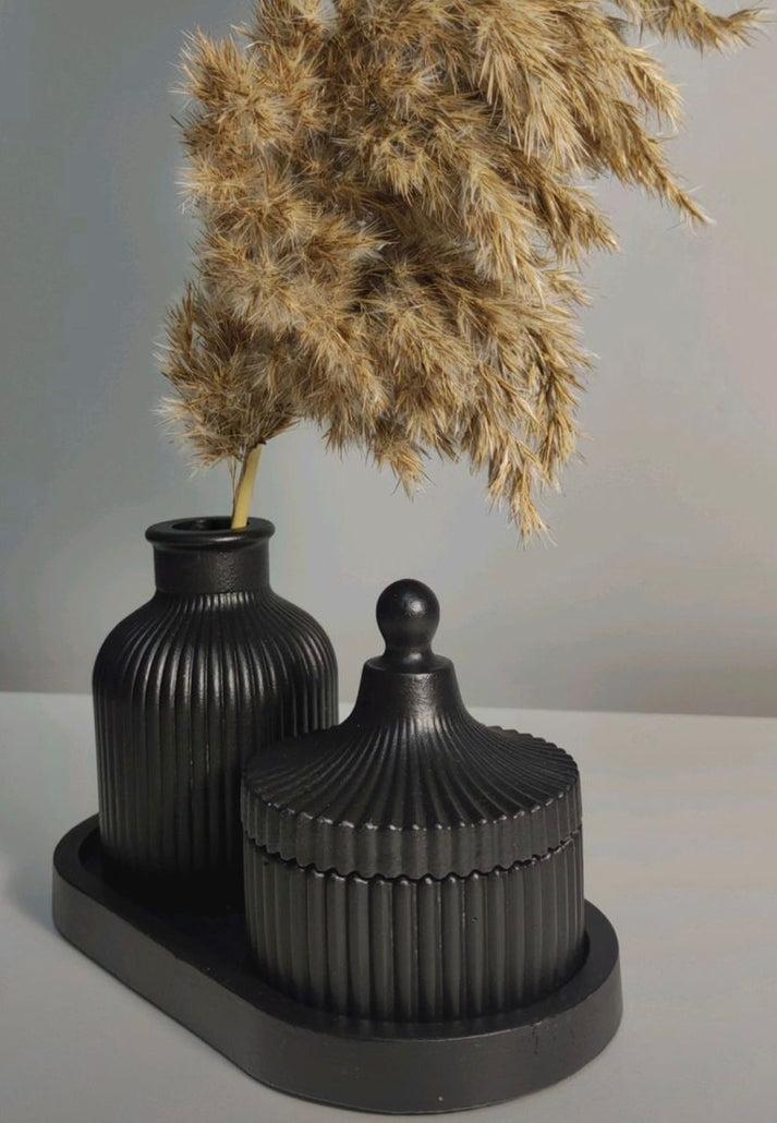 Mini Vase Set - 3 Pcs Stylish Stone Vases for Home Décor