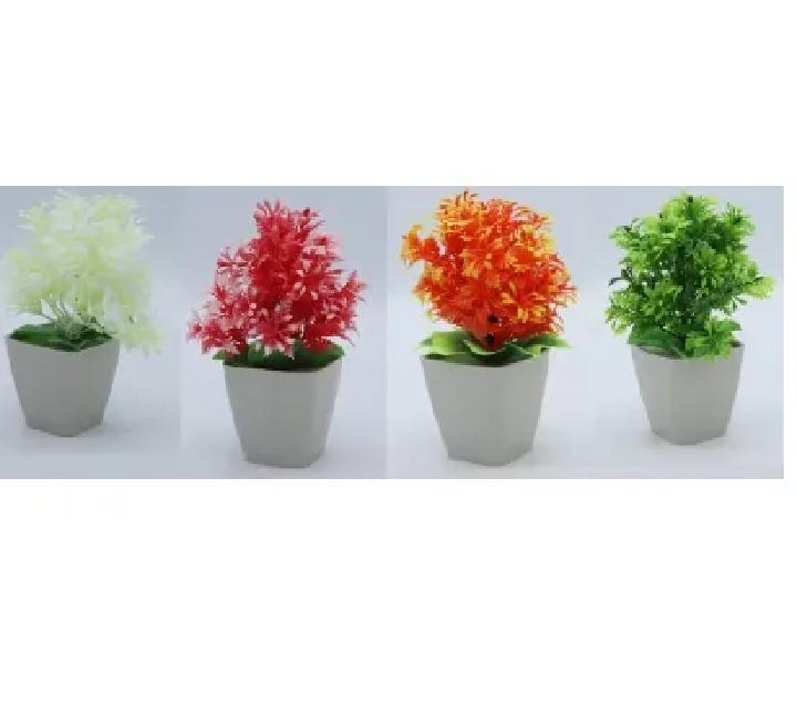 Vibrant Multicolor Flower Pot Planter Set - 4 Pcs for Your Green Oasis