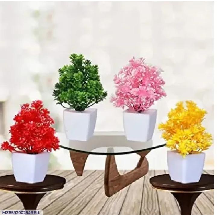 Vibrant Multicolor Flower Pot Planter Set - 4 Pcs for Your Green Oasis